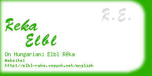 reka elbl business card